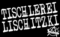 tischlerei lischitzki mit logo tischlerei lischitzki in form des anarchie zeichens zirkel hobel winkel kreis